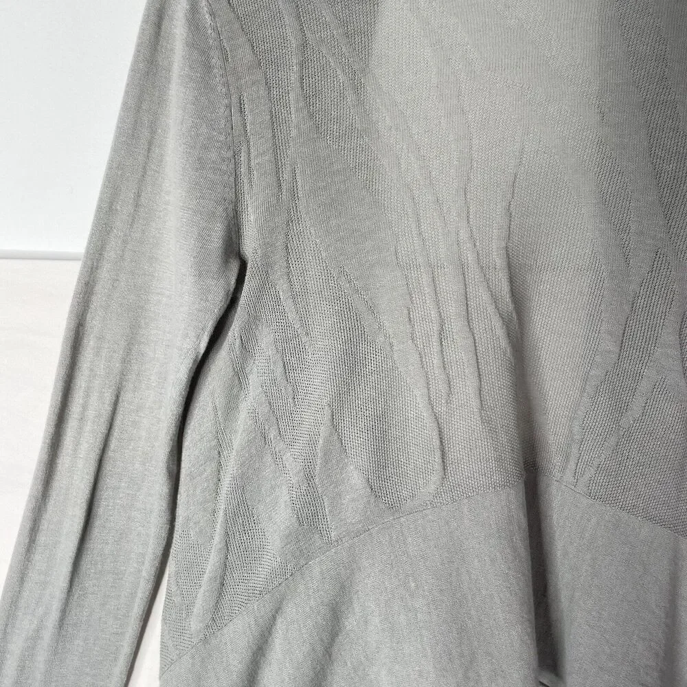Stella Carakasi Open Front Cardigan S/M Lyocell‎ Cotton Olive Textured Knit